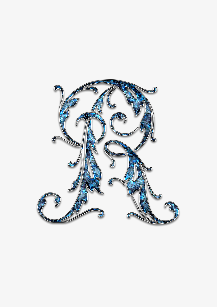 艺术字 英文花体 R