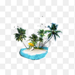 沙滩 海岛 椰树 浪花 海边