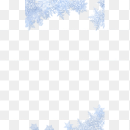 冰块雪花边框相框