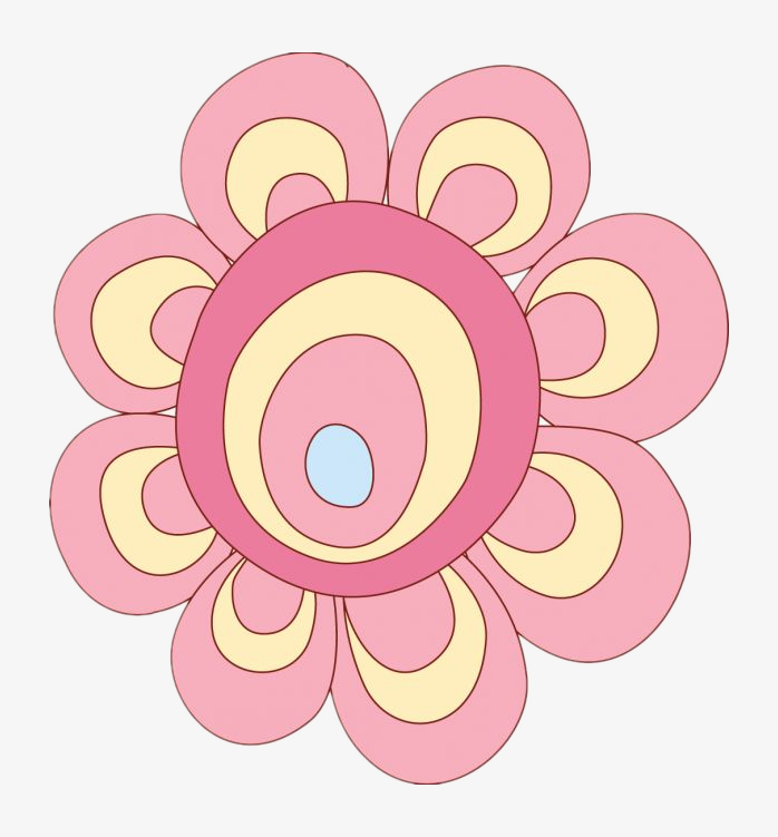 手绘花朵、蝴蝶结