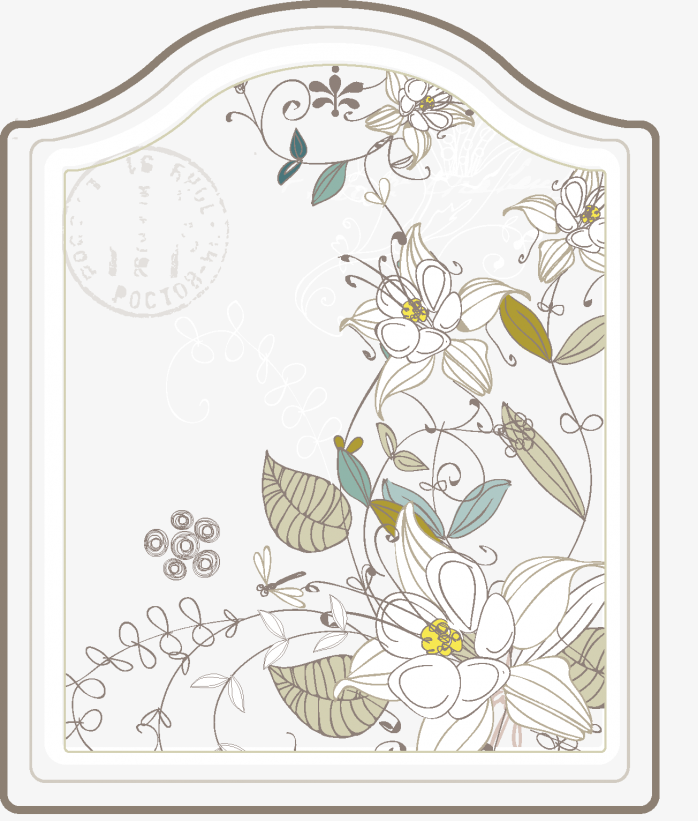 手绘花朵边框