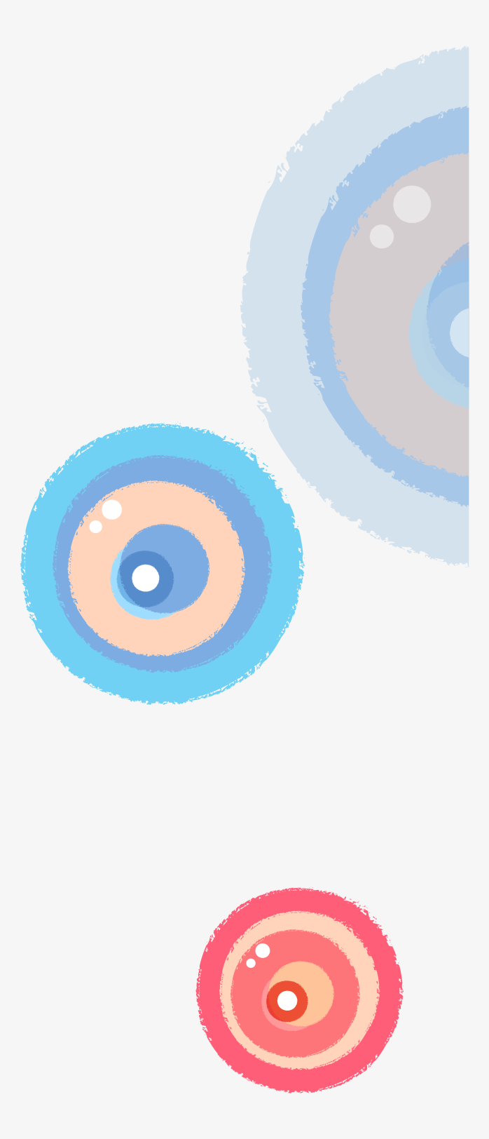 手绘圆圈漂浮