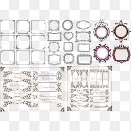 矢量欧式边框欧式纹理元素