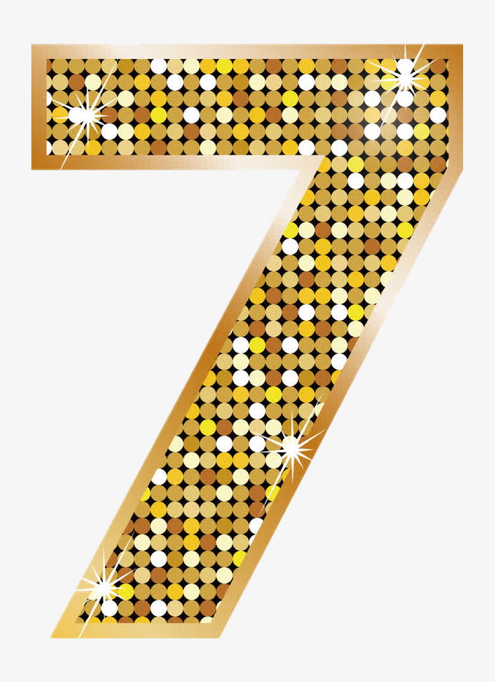 金色闪光数字7