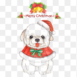 圣诞元素小狗