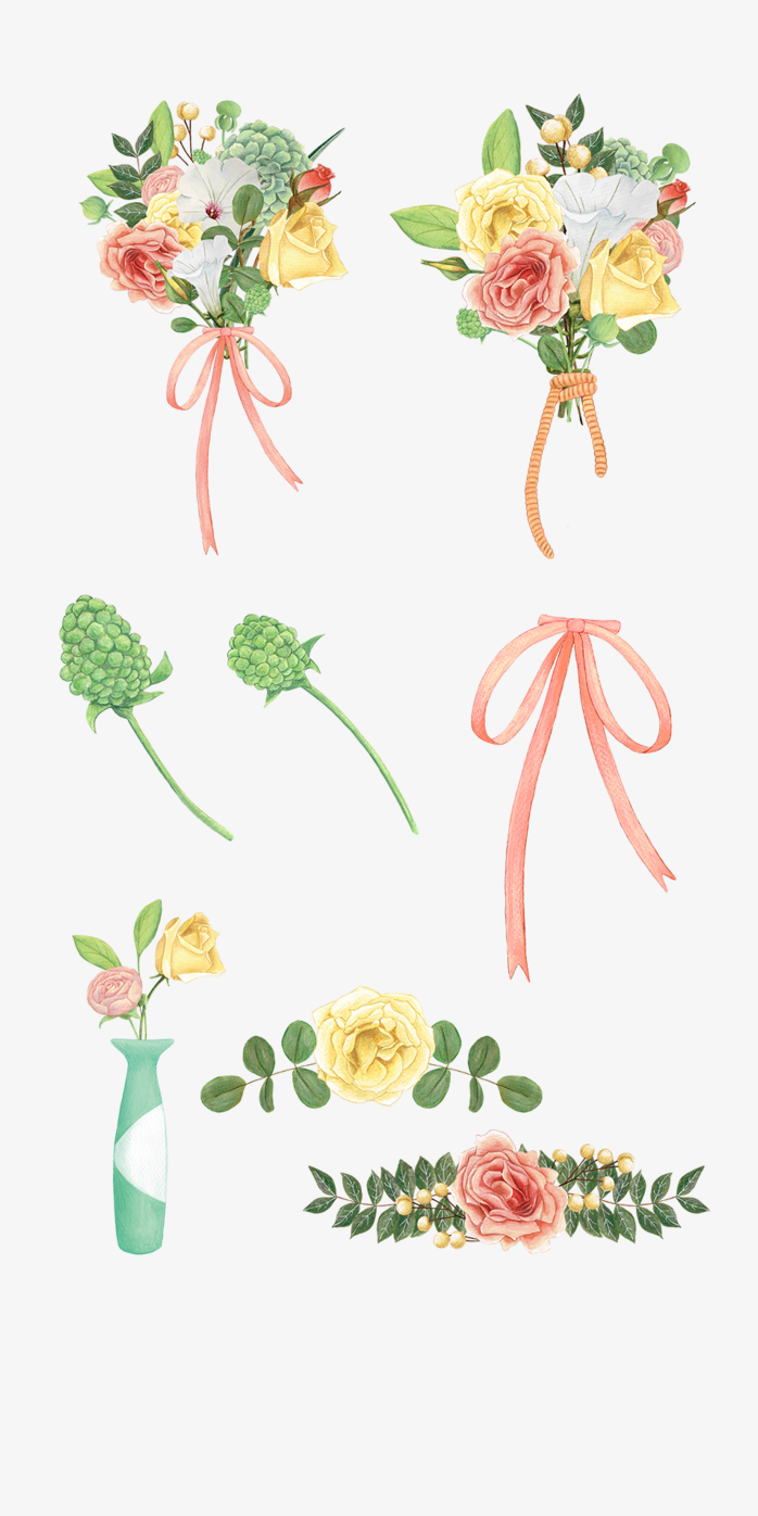 鲜花丝带