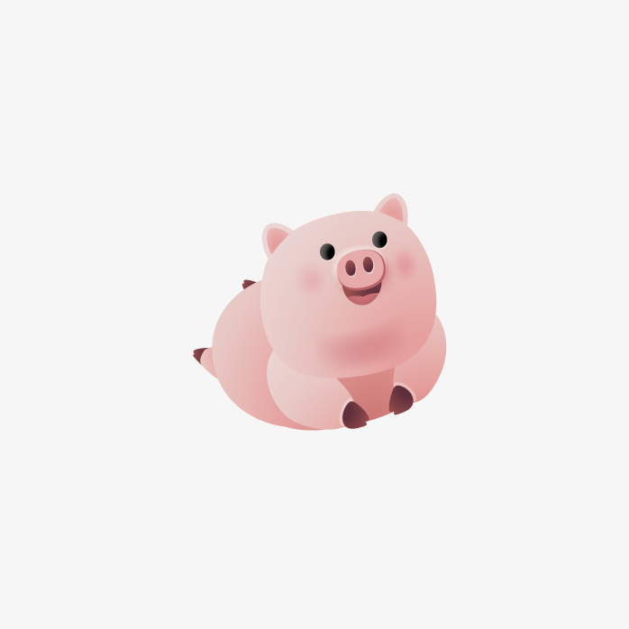 2019立体可爱卡通小猪