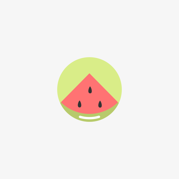 圆形水果PNG图标-watermelon
