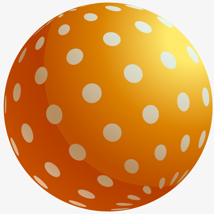 手绘橙色白点小球