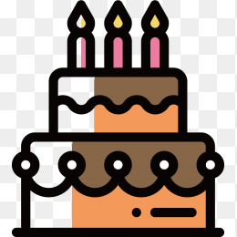 mbe风格生日蛋糕素材图标