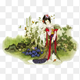 美人，蝴蝶