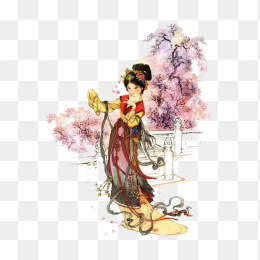 淑女，国画