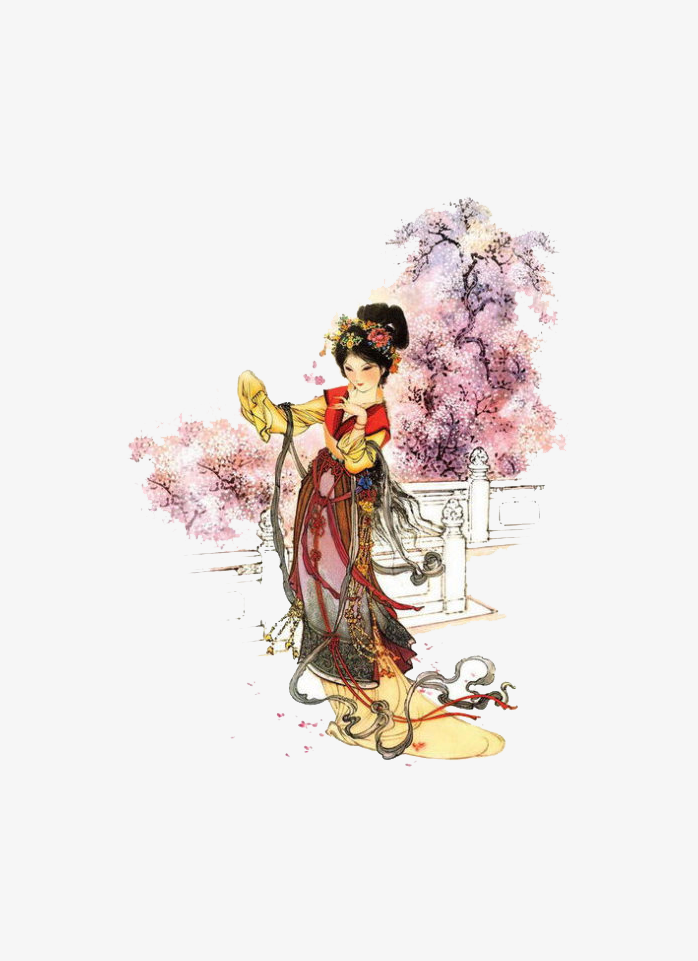 淑女，国画
