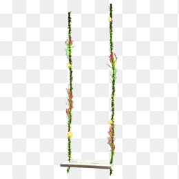 植物树藤秋千背景透明png图片