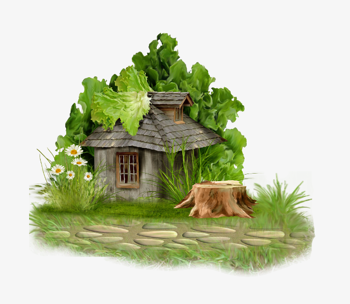 草坪草皮房屋背景透明png图片素材