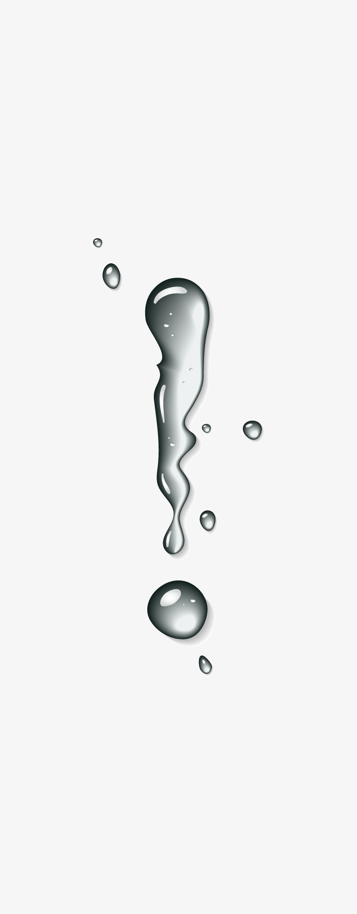 水滴创意感叹号透明背景png图片