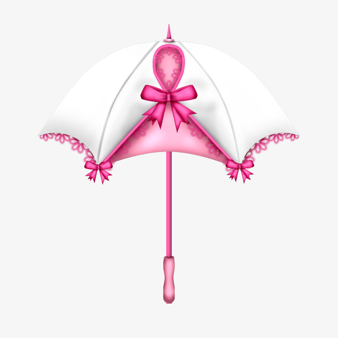 粉白雨伞免扣高清png素材图片
