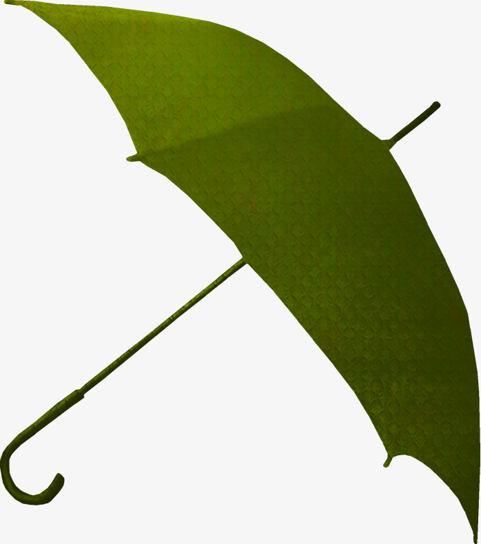 绿色斜放的雨伞免扣高清png素材图片
