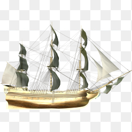 一帆风顺——帆船模型免抠图png透明素材图片