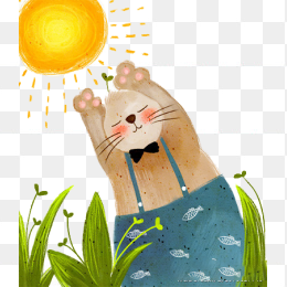 卡通太阳猫咪