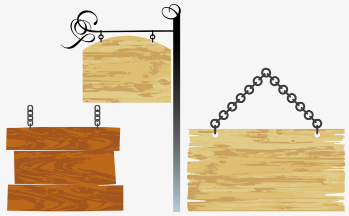 木板吊牌挂牌免抠图png透明背景图片