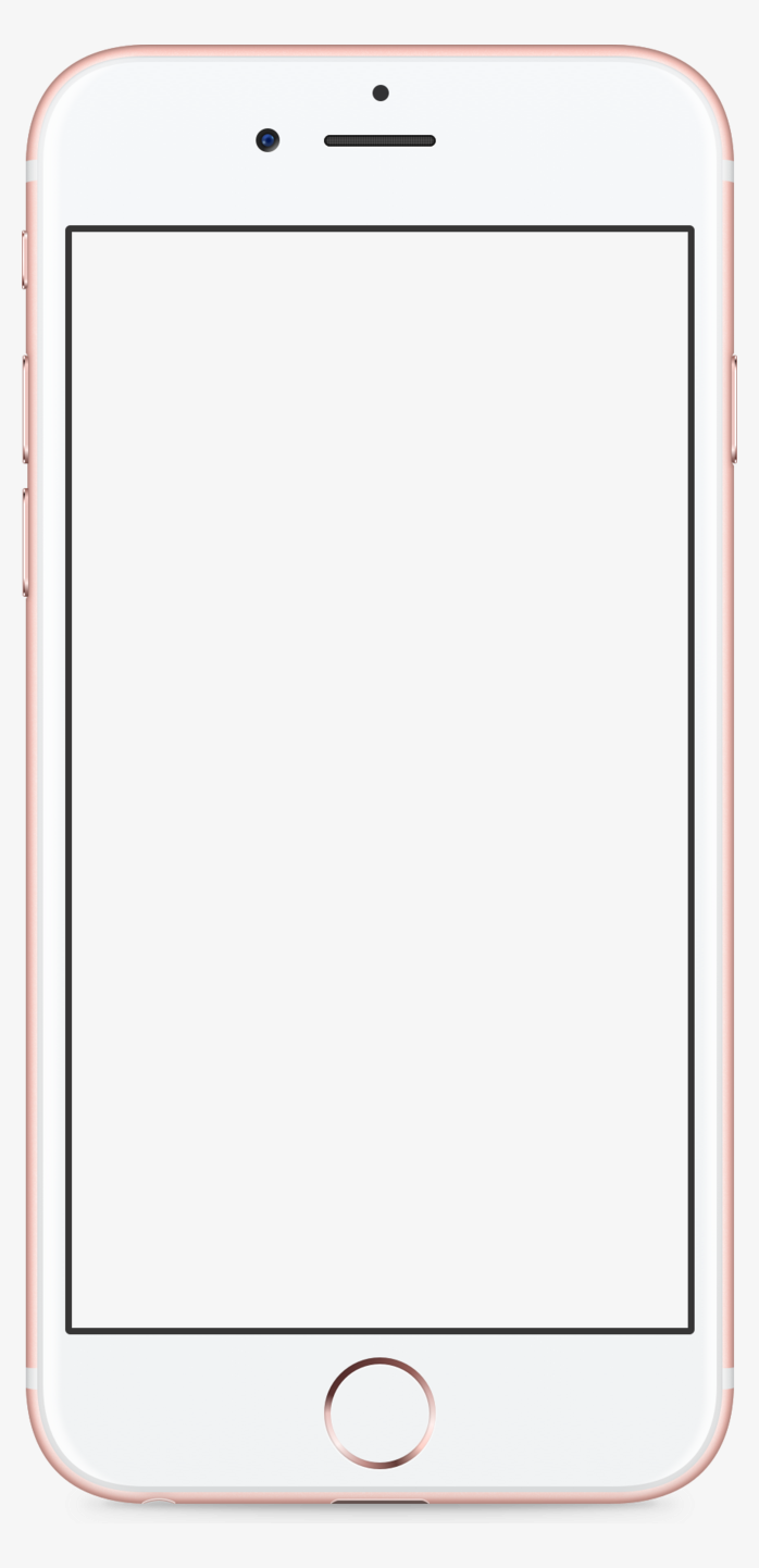 玫瑰金苹果手机透明框免扣素材