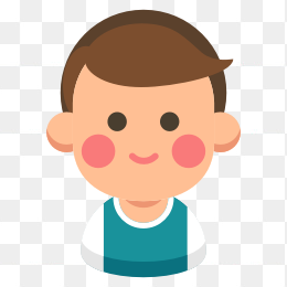 手绘卡通可爱小男孩人物图案头像PNG素材