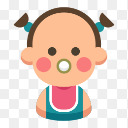 手绘卡通可爱婴儿baby人物图案头像PNG素材