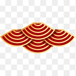 吉祥扇形图案png免扣图片