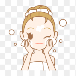 洗脸的女生