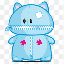 蓝色拉链猫