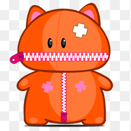 橙色拉链猫