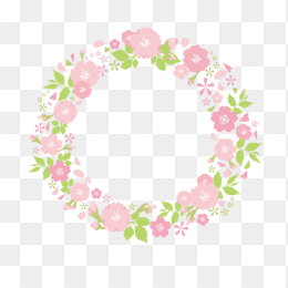 粉嫩花环