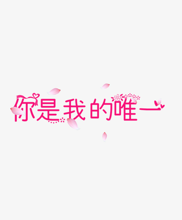 你是我的唯一艺术字