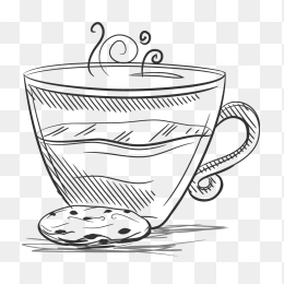手绘简笔咖啡杯