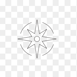 八角星镖简约线条