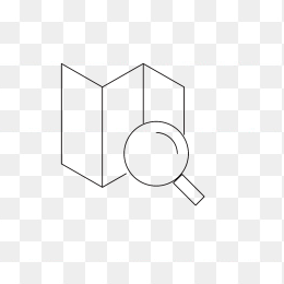 放大镜寻找简约线条