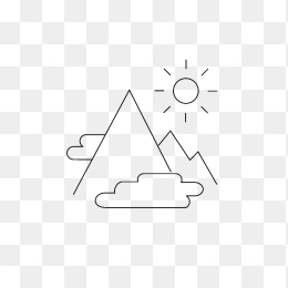 风景山水简约线条