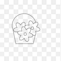 花篮简约线条