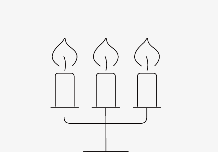 蜡烛线条图标