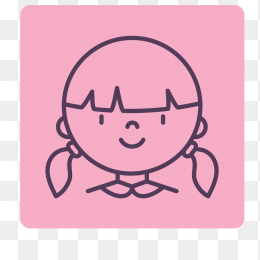 女孩头像扁平图标