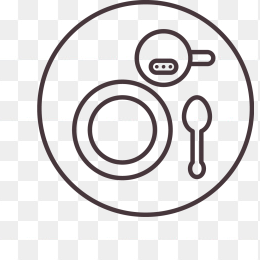 餐具细线图标