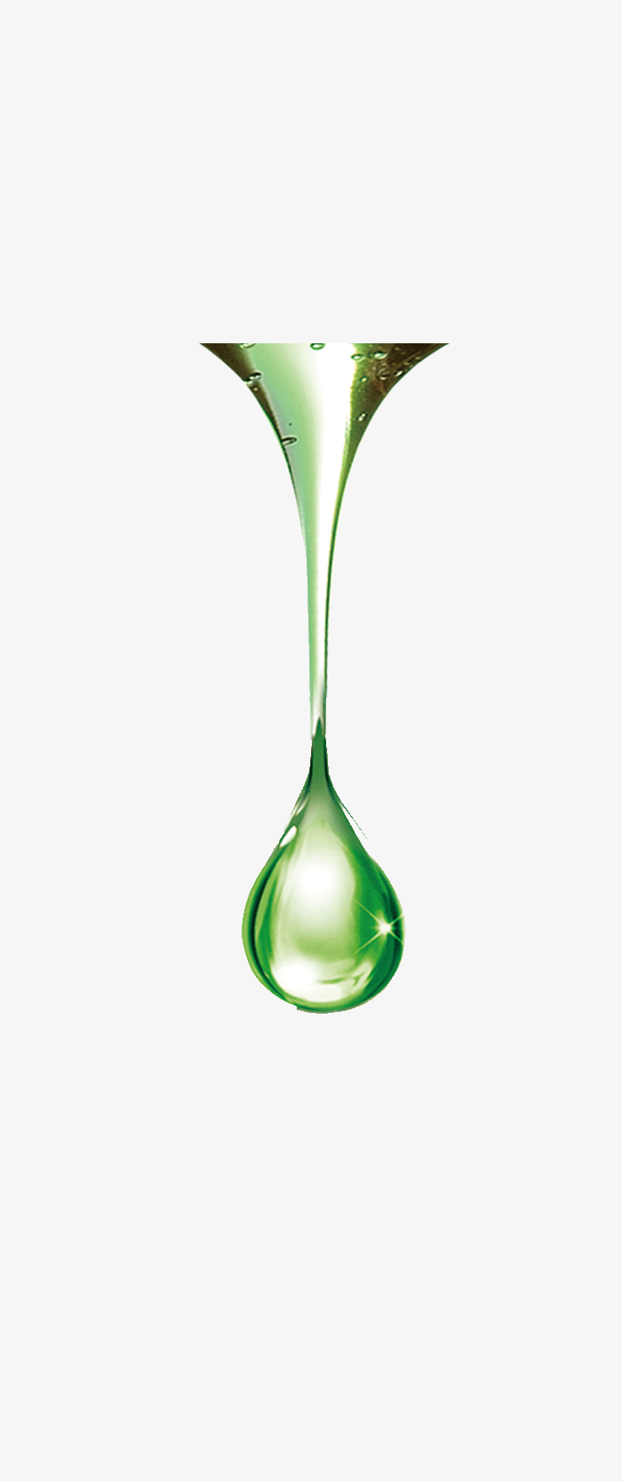绿色液体滴落