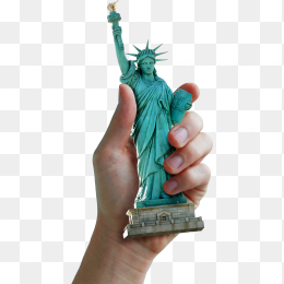 手握自由女神像
