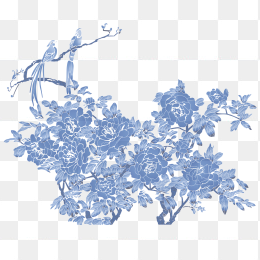 古典元素花枝-小鸟