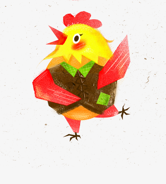 小鸡插画