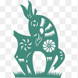 生肖，动物，剪纸，元素