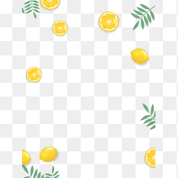 柠檬叶子边框