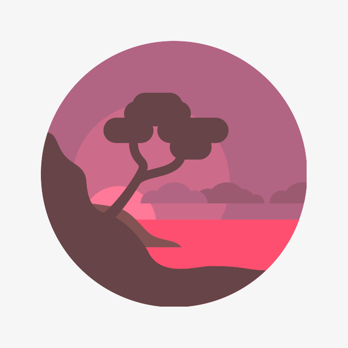 手绘风景图标