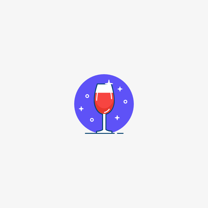 手绘酒杯